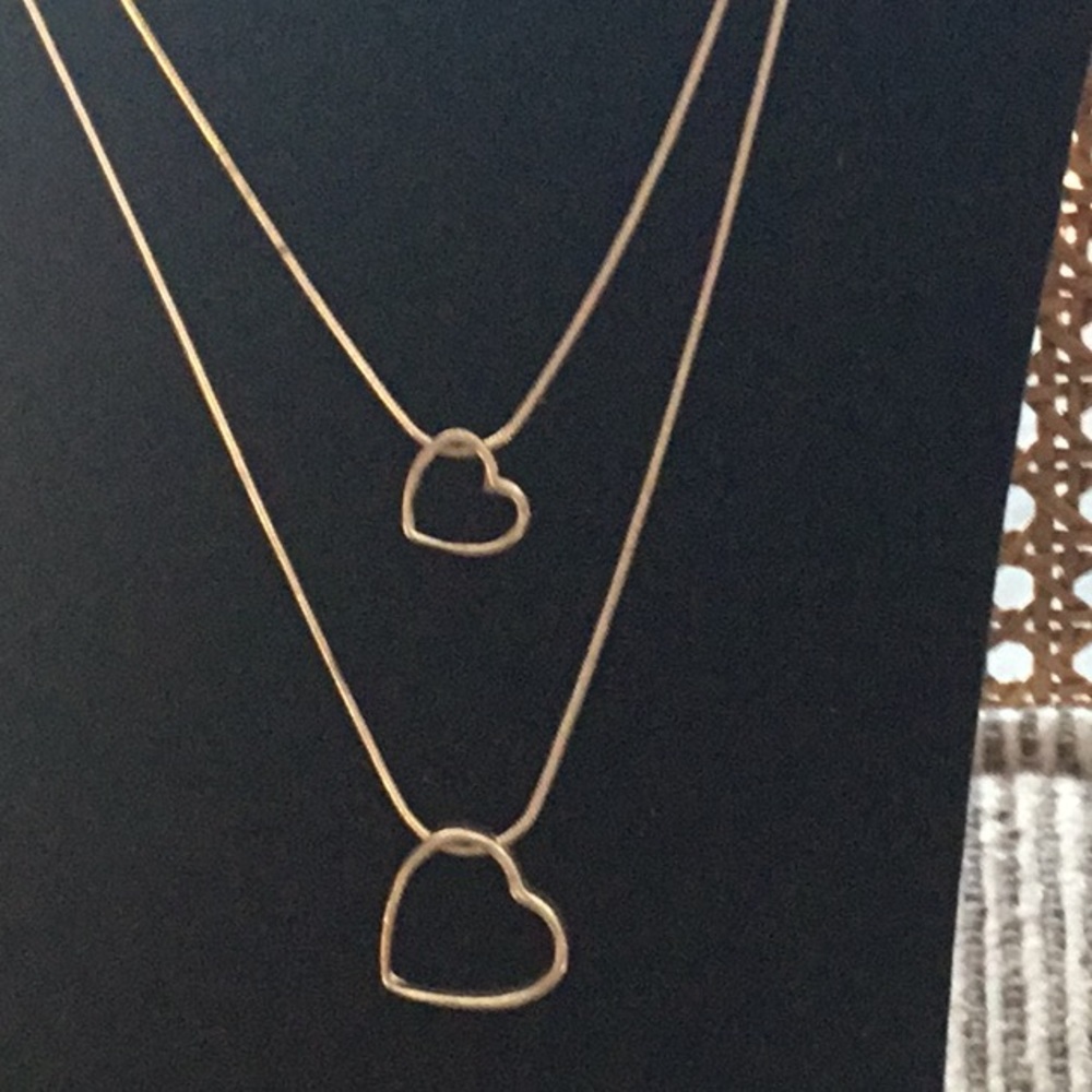 ๐โญ๏ธ๐NWOT Sterling Silver Double Heart SOLD โ๏ธโฎ๏ธ - Picture 1 of 5